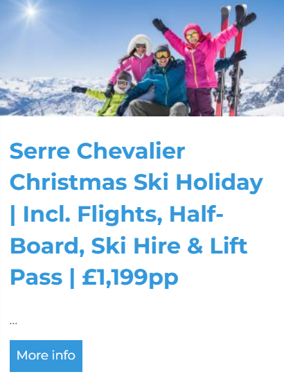 Skibound Holidays offer: Christmas 2024 in Serre Chevalier