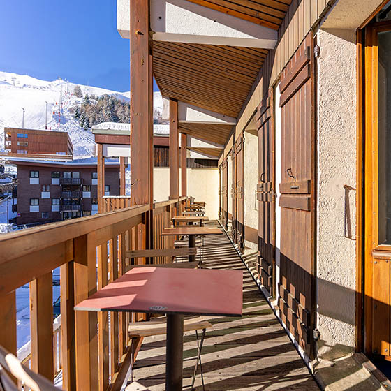 Room balcony at the ho36 in La Plagne, France