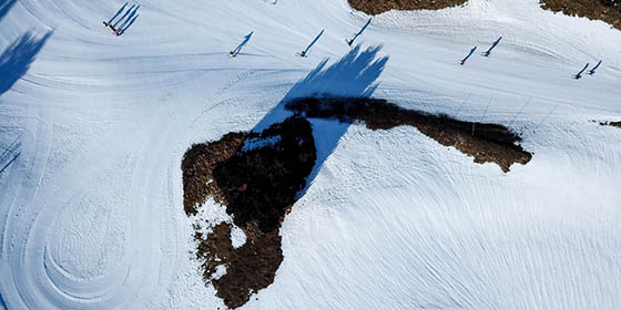 Aerial view of the Morzine pistes