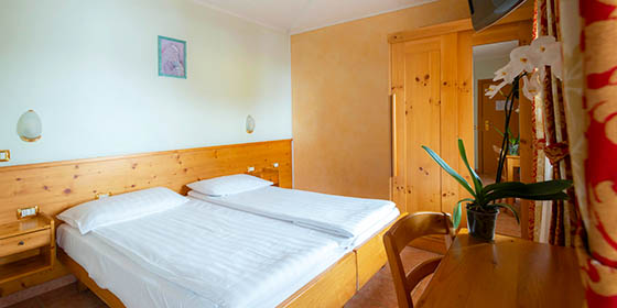 Bedroom at the Hotel Eden in Passo Tonale