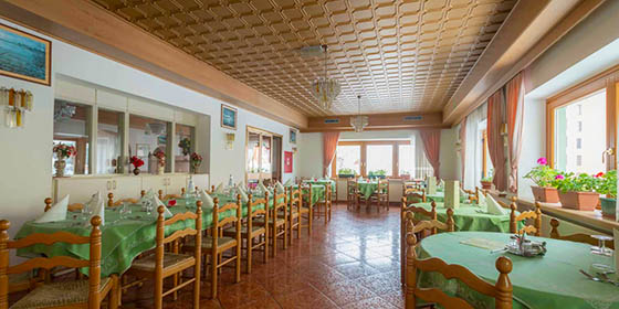 Restaurant at the Hotel Eden in Passo Tonale