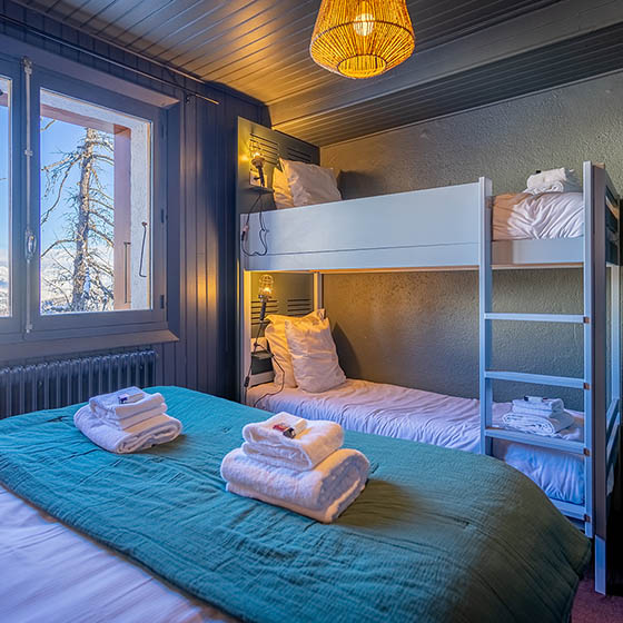 Bedroom at the ho36 in La Plagne, France