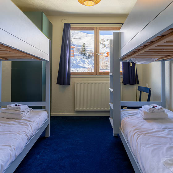 Bedroom at the ho36 in La Plagne, France