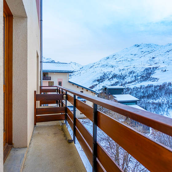 Balcony at the HO36 Les Menuires in the French Alps