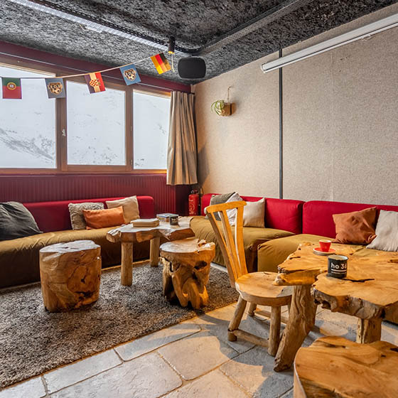 Seating at the HO36 Les Menuires in the French Alps