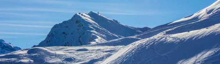 View of La Plagne Ski Area, France