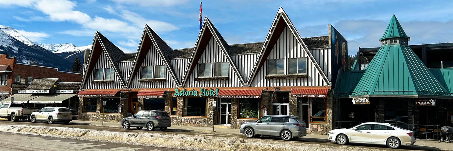 The Astoria Hotel in Jasper, Canada