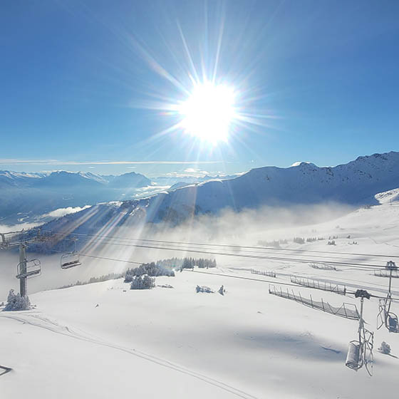 Bright sun in Jasper, Canada