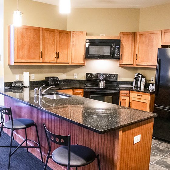 Kitchen at Hotel Jay in Jay Peak