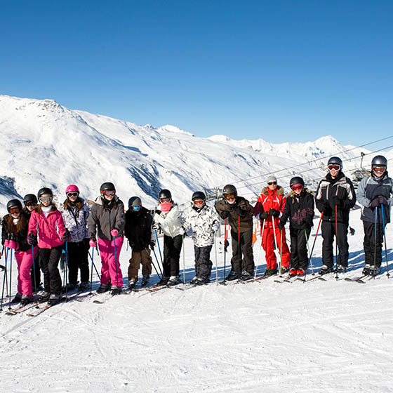 A school group in Les Menuires